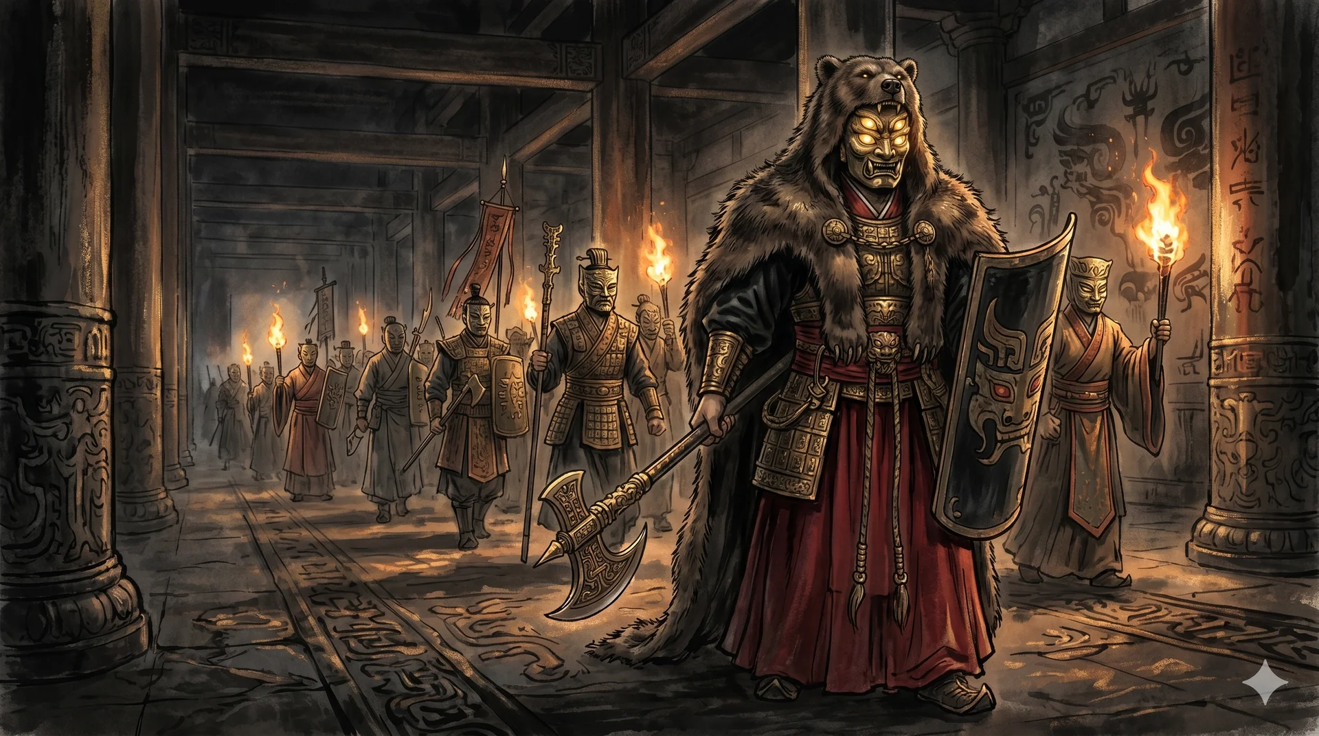 方相氏：披熊皮、戴四目的上古驱魔师，钟馗的精神先祖