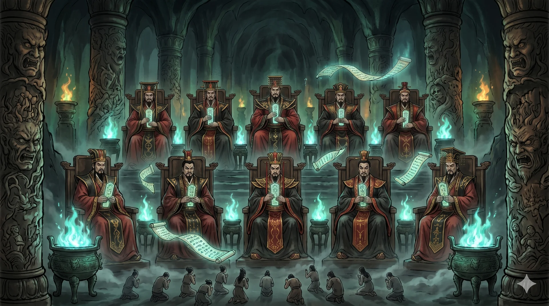 十殿阎罗：地府十王审判体系，钟馗的上级与人间正义的镜像